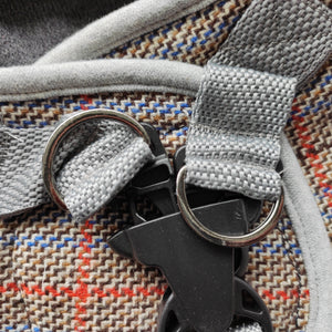 boston | grey tartan harness